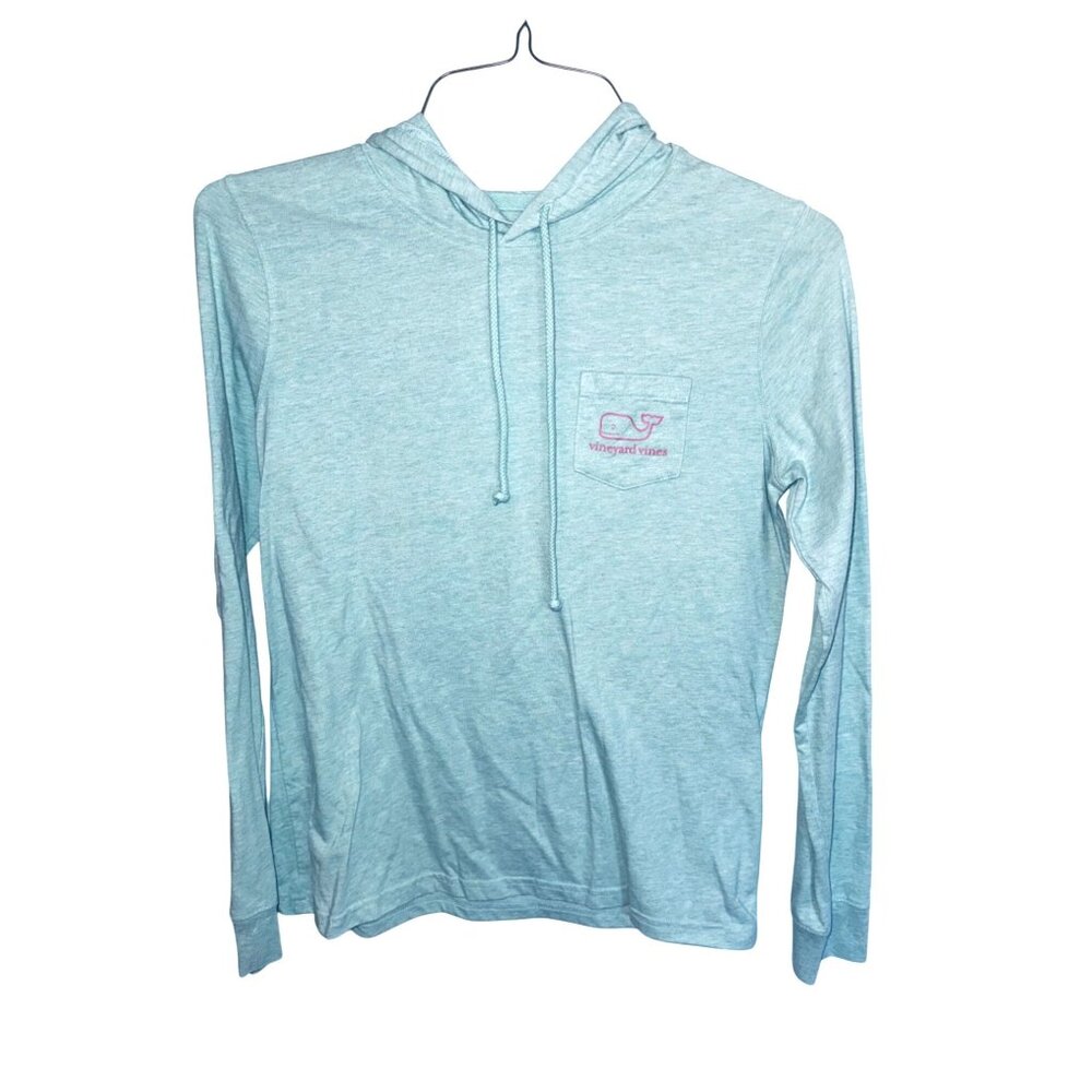 Vineyard Vines Mint Hooded Long Sleeve Shirt S Jersey Casual Skater Athleisure